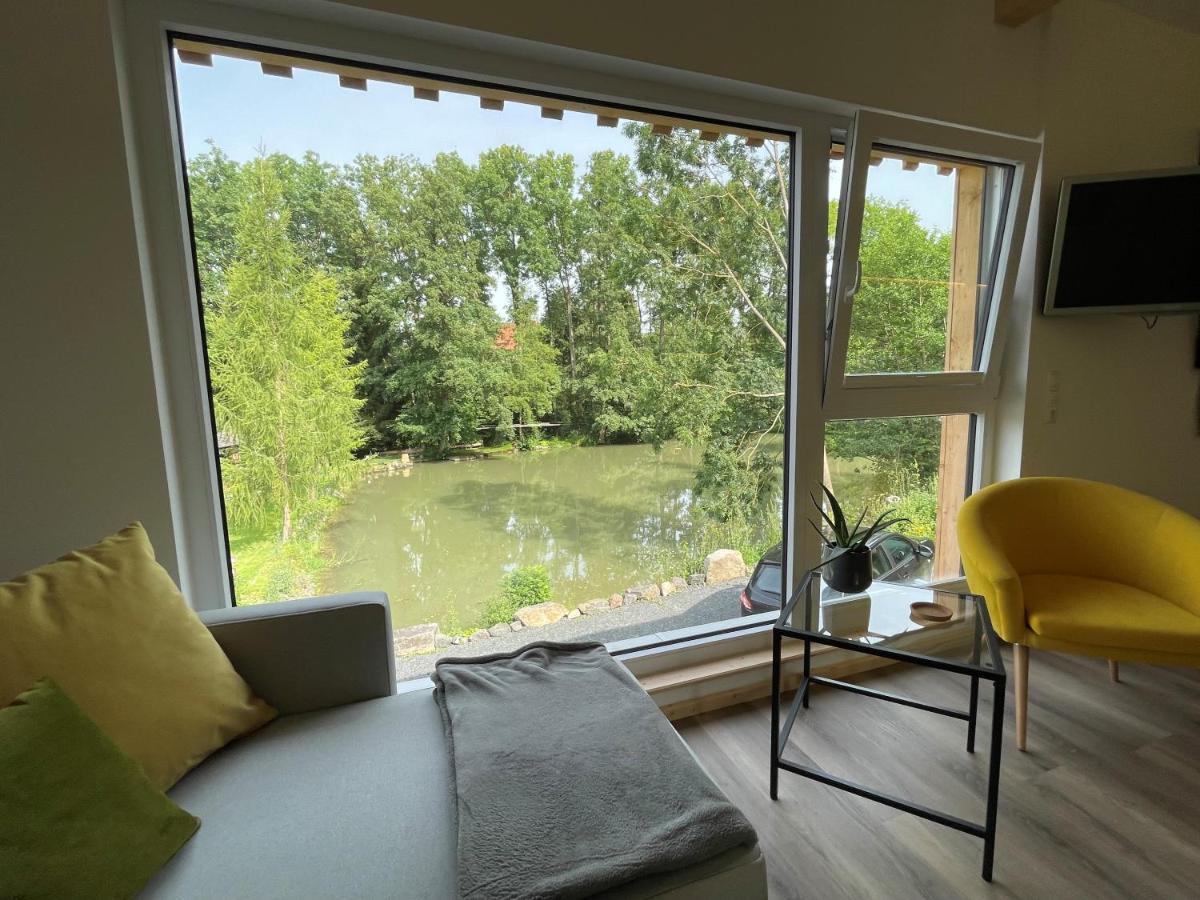 Ferienwohnung Panorama Teichblick Heldritt Exteriör bild